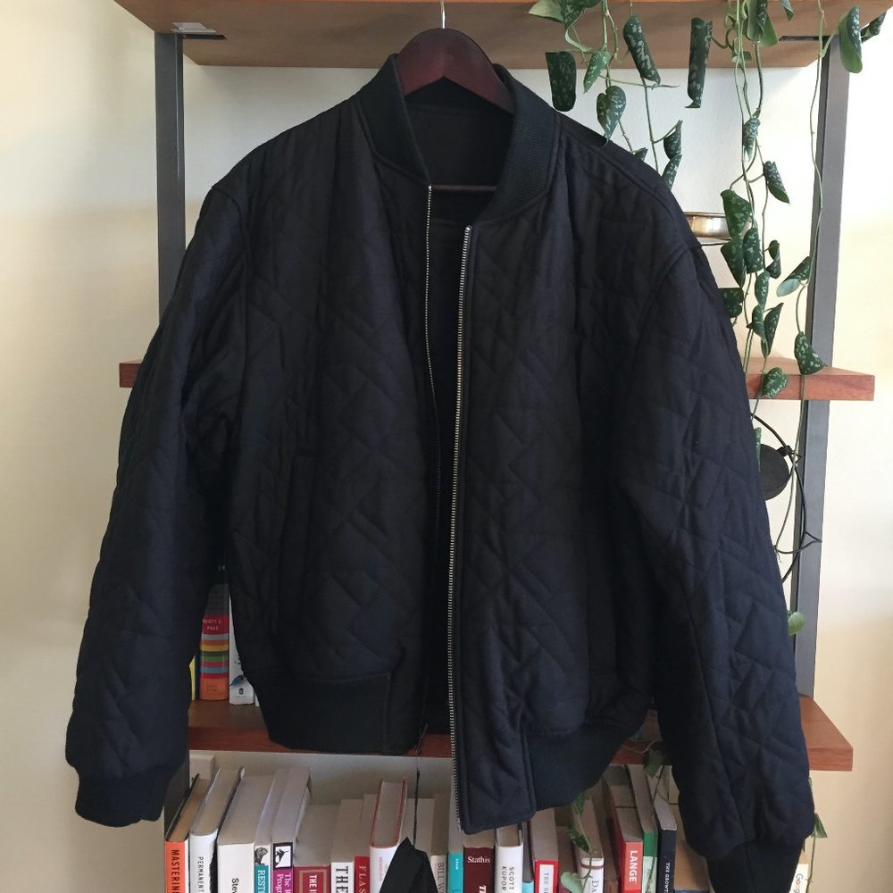 Ann Demeulemeester Quilted Wool Bomber Reverseable